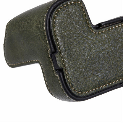 For Canon R5 / R6 / R6 Mark II Protective PU Leather Half Camera Case Bottom Half-Body Protective Cover