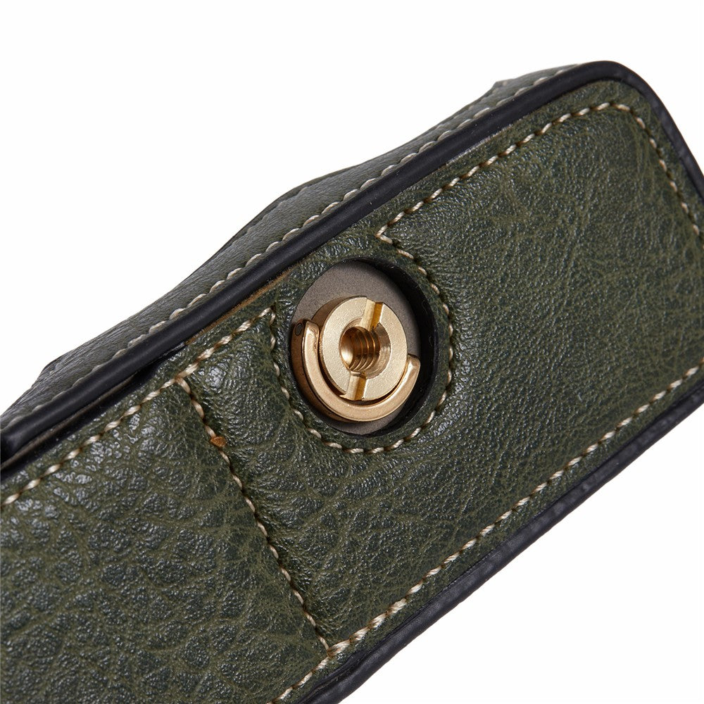 For Canon R5 / R6 / R6 Mark II Protective PU Leather Half Camera Case Bottom Half-Body Protective Cover
