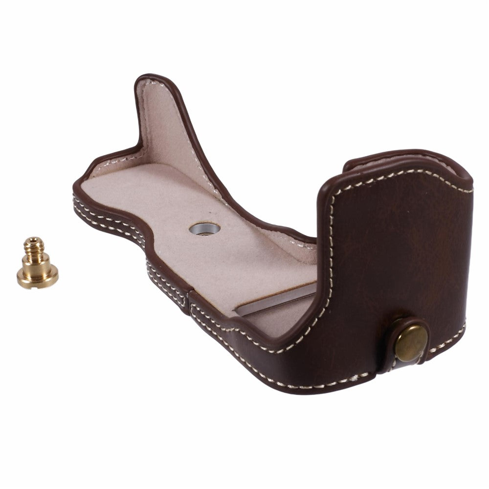 For Nikon Z 30 / Z 50 Anti-Scratch Camera Bottom Cover Screw Design PU Leather Half Body Case