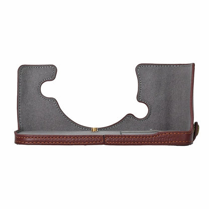 For Nikon Z f Genuine Cow Leather Bottom Case Half Camera Cover with Battery Opening