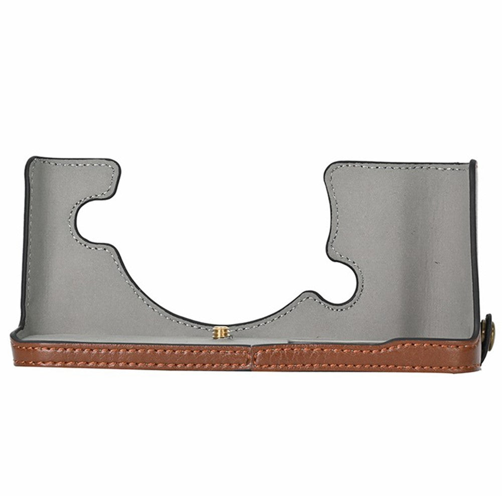 For Nikon Z f Tree Bark Leather Bottom Case Half Camera Cover with Battery Opening