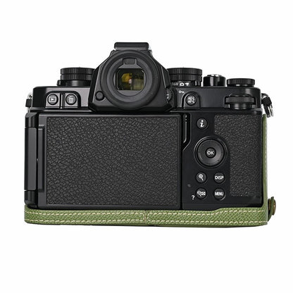 For Nikon Z f Battery Opening Design Palm Texture PU Leather Camera Cover Half Body Bottom Case