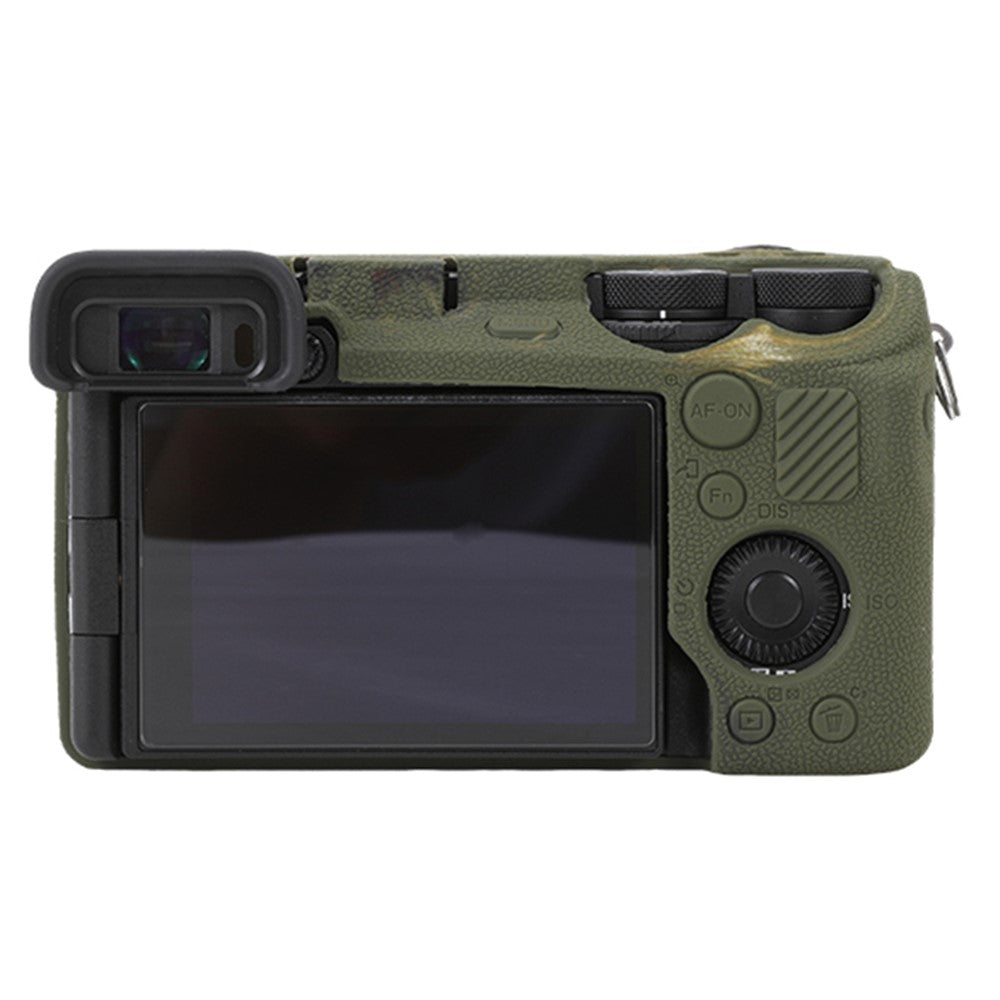For Sony A6700 Litchi Texture Silicone Protective Case Anti-collision Camera Cover