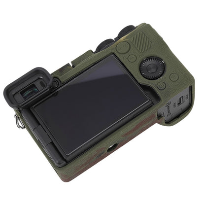 For Sony A6700 Litchi Texture Silicone Protective Case Anti-collision Camera Cover