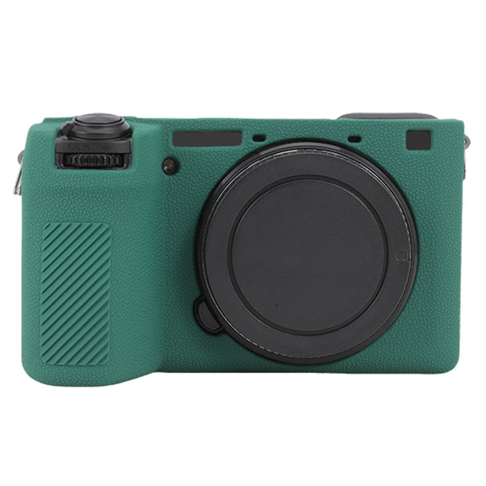 For Sony A6700 Litchi Texture Silicone Protective Case Anti-collision Camera Cover