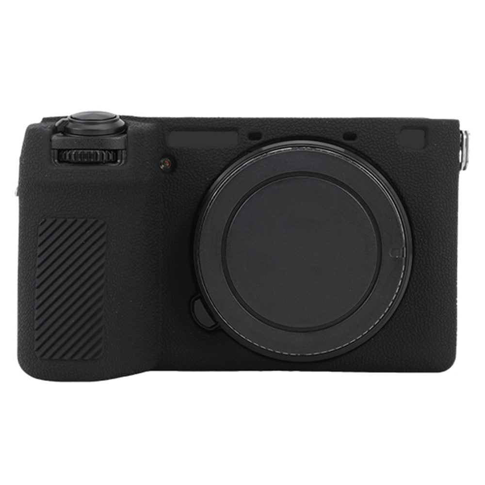 For Sony A6700 Litchi Texture Silicone Protective Case Anti-collision Camera Cover