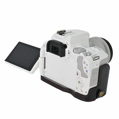 For Canon EOS 200D / 200D II Camera Bottom Case Leather Cover Easy to Change Battery