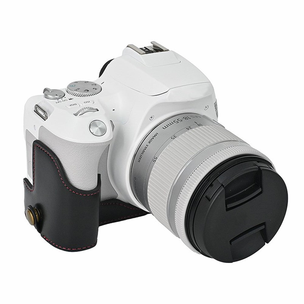For Canon EOS 200D / 200D II Camera Bottom Case Leather Cover Easy to Change Battery