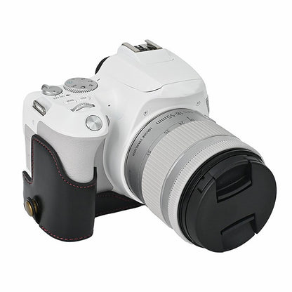 For Canon EOS 200D / 200D II Camera Bottom Case Leather Cover Easy to Change Battery