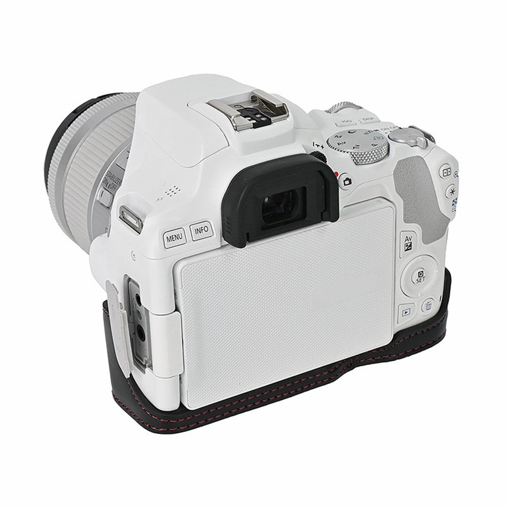 For Canon EOS 200D / 200D II Camera Bottom Case Leather Cover Easy to Change Battery