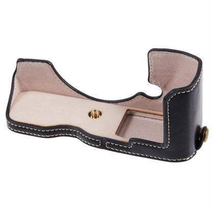 For Nikon Z Fc PU Leather Bottom Case Half Body Camera Protection Cover with Battery Opening
