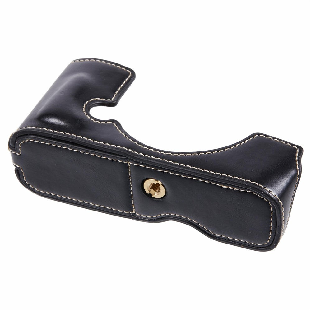 For Nikon Z Fc PU Leather Bottom Case Half Body Camera Protection Cover with Battery Opening