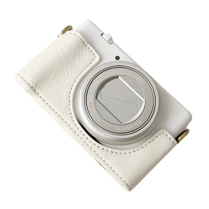 For Sony ZV-1 II / ZV-1M2 / ZV-1F Litchi Texture PU Leather Camera Bag Bottom Case Easy to Replace Battery
