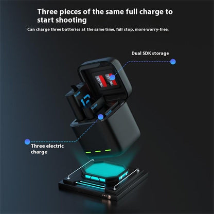 TELESIN S0-BCG-04-TGP For GoPro Hero 12  /  11  /  10  /  9 Portable Charging Case Kit with 2 Batteries