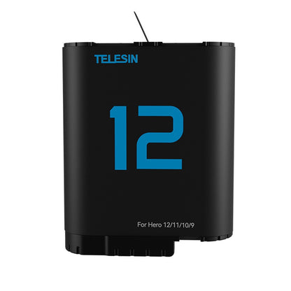 TELESIN S0-BCG-04-TGP For GoPro Hero 12  /  11  /  10  /  9 Portable Charging Case Kit with 2 Batteries