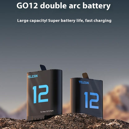 TELESIN S0-BCG-04-TGP For GoPro Hero 12  /  11  /  10  /  9 Portable Charging Case Kit with 2 Batteries