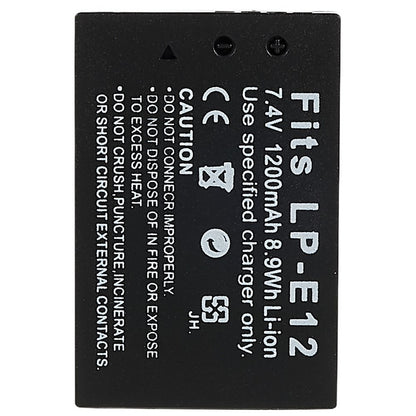 For CANON M5  /  M10  /  M50 Mark II 7.40V 1200mAh Camera Li-ion Battery Pack Assembly Part (Encode: LP-E12) (without Logo)