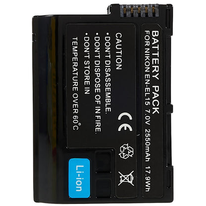 For Nikon D7000 7.0V 2550mAh Camera Battery Pack Replacement Part (Encode: EN-EL15) (without Logo)