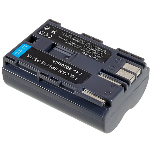 For Canon EOS 40D / 300D / 5D / 20D / 30D / 50D / 10D / G5 / G6 7.4V 2000mAh Camera Battery Pack Replacement Part (Encode: BP-511 / BP-511A) (without Logo)