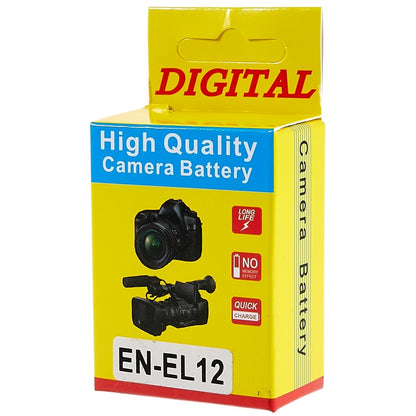 For Nikon Coolpix S9700 / S9500 / S9400 / S9300 / S9100 / S8200 / S610 / S620 / S630 / S8100 / P300 3.7V 1400mAh Camera Battery Pack Replacement Part (Encode: EN-EL12) (without Logo)