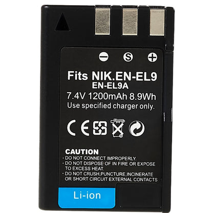 For Nikon D40 / D40X / D3000 / D5000 / D60 Camera Battery Rechargeable 1200mAh 7.4V Battery Replacement (without Logo), Encode: EN-EL9