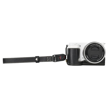 26cm DSLR Camera Carrying Lanyard Palm Texture PU Leather Quick Release Wrist Strap