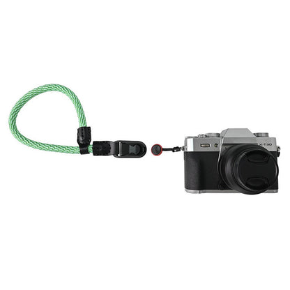 23cm DSLR Camera Carrying Lanyard Braided Nylon PU Leather Quick Release Wrist Strap