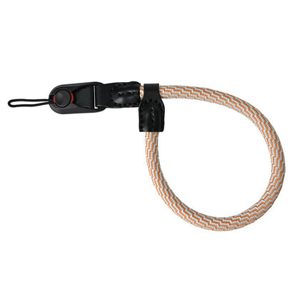 23cm DSLR Camera Carrying Lanyard Braided Nylon PU Leather Quick Release Wrist Strap