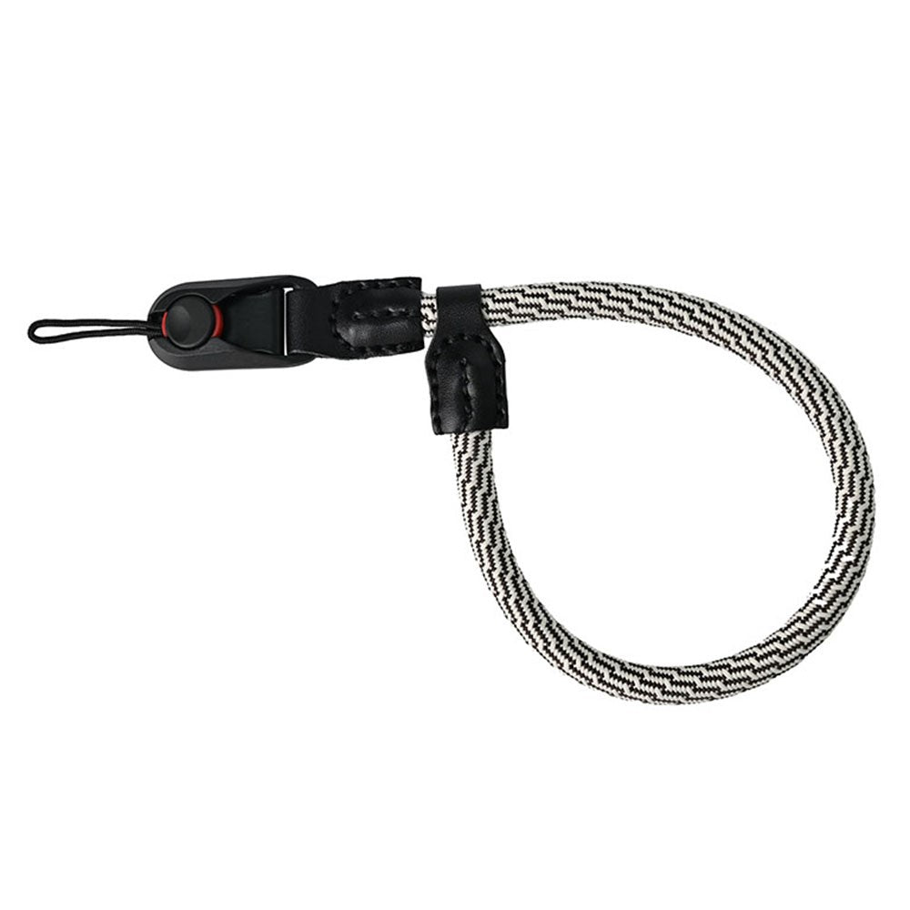 23cm DSLR Camera Carrying Lanyard Braided Nylon PU Leather Quick Release Wrist Strap