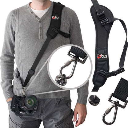 FOCUS F-1 Quick Sling Camera Single Shoulder Belt Adjustable Shockproof Nylon Strap for SLR DSLR Camera
