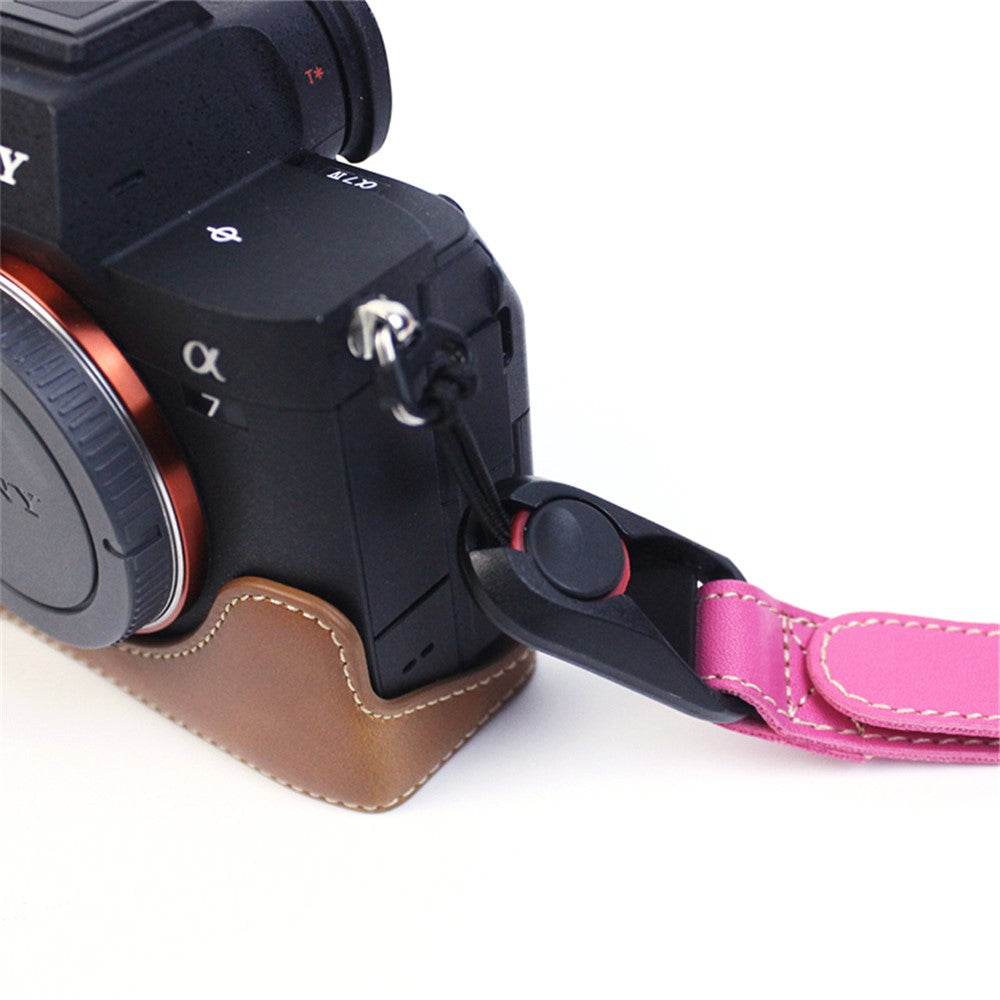 Quick Release Camera PU Leather Strap SLR Camera Carrying Belt Adjustable Shoulder Strap