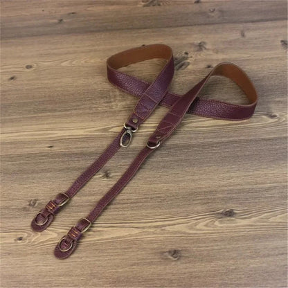 Comfortable Genuine Leather SLR Camera Shoulder Strap Hanging Rope Suitable for Canon Nikon Sony Fujifilm Panasonic