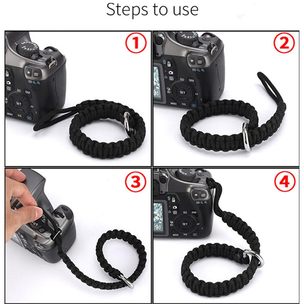 Nylon Braided Style Universal Adjustable Camera Hand Wrist Strap Heavy Duty Hanging Lanyard