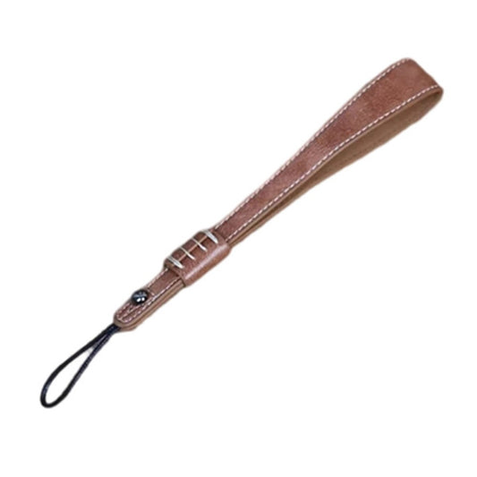 For Fuji / Canon / Nikon / Panasonic DSLR Camera 2mm Connector PU Leather Wrist Strap Hand Grip Rope
