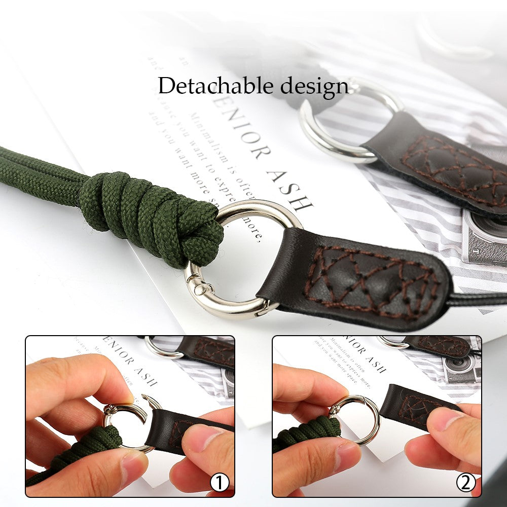 SLR Camera Cotton Braided Hand Strap Camera Cellphone Key Lanyard Anti-lost Wrist Rope