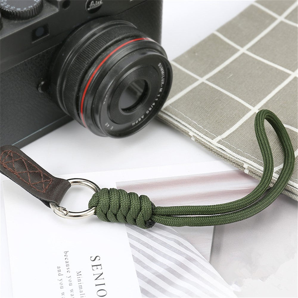 SLR Camera Cotton Braided Hand Strap Camera Cellphone Key Lanyard Anti-lost Wrist Rope