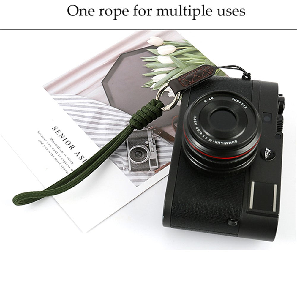 SLR Camera Cotton Braided Hand Strap Camera Cellphone Key Lanyard Anti-lost Wrist Rope