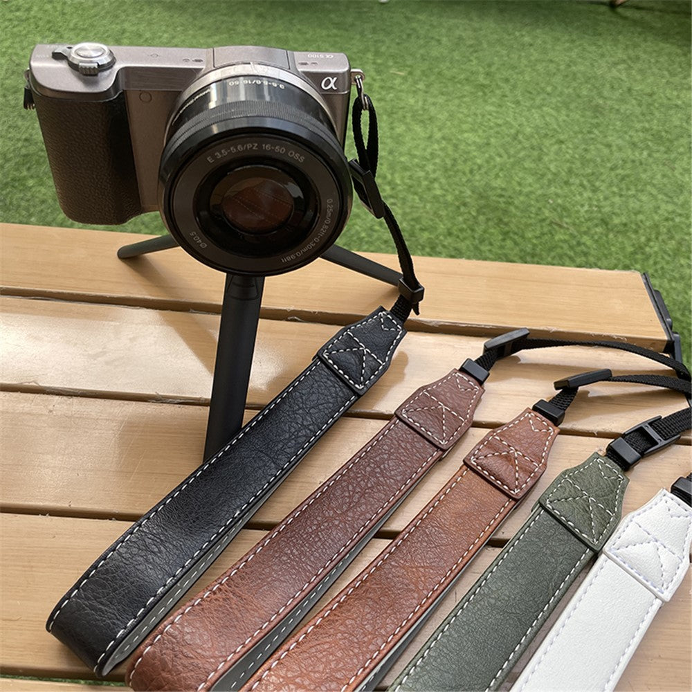 For Fujifilm Canon Nikon Panasonic SLR Camera PU Leather Hand Strap Buffalo Texture Wrist Rope