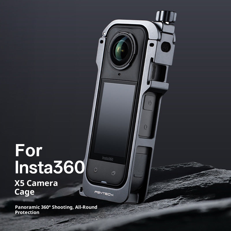 PGYTECH P-57C-020 For Insta360 X5 Aluminum Cage Professional Camera Protective Rig Expansion Frame