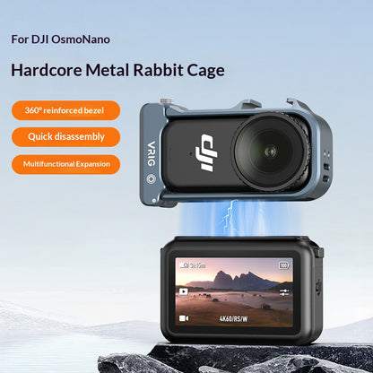 VRIG GA-16 For DJI Osmo Nano Aluminum Alloy Cage Action Camera Metal Protective Frame with Cold Shoe Mount