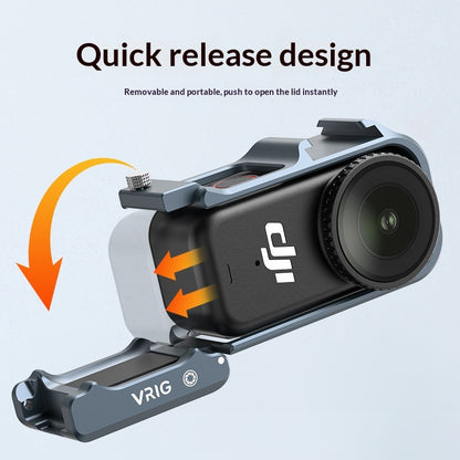 VRIG GA-16 For DJI Osmo Nano Aluminum Alloy Cage Action Camera Metal Protective Frame with Cold Shoe Mount