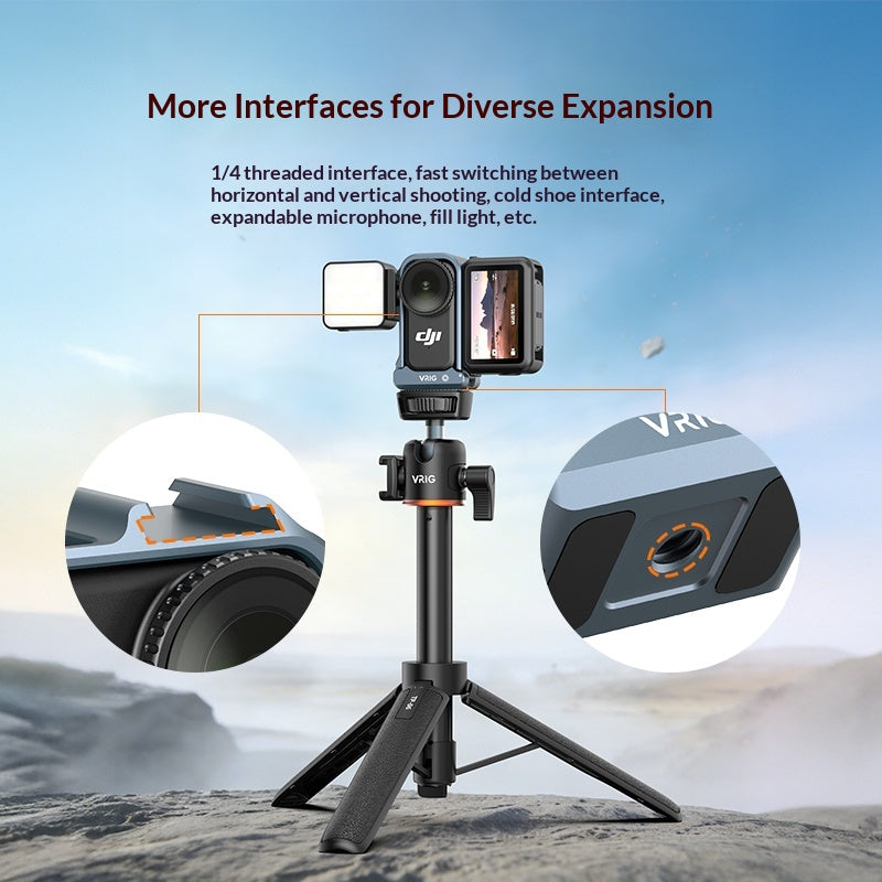 VRIG GA-16 For DJI Osmo Nano Aluminum Alloy Cage Action Camera Metal Protective Frame with Cold Shoe Mount