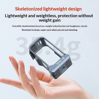 VRIG GA-16 For DJI Osmo Nano Aluminum Alloy Cage Action Camera Metal Protective Frame with Cold Shoe Mount