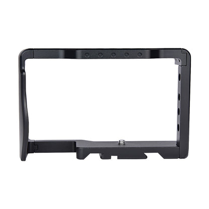 YELANGU C6-B Aviation Aluminum Frame Cage for Sony A6000/A6300/A6400/A6500 Quick Release Plate Base Protective Cover with Cold Shoe Adapter Camera Accessories