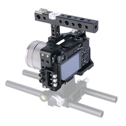 YELANGU C6-A SLR Camera Protective Cage for Sony A6000/A6300/A6400/A6500 Anti-rust Hard Aluminum Alloy Expansion Camera Frame Kit Gimbal Stabilizer