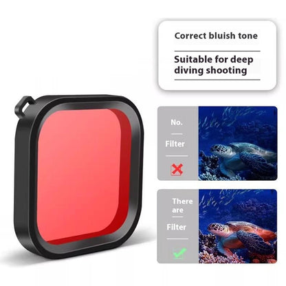 For GoPro Hero 12 / 11 / 10 / 9 Action Camera Lens Filter Diving Shooting Filter