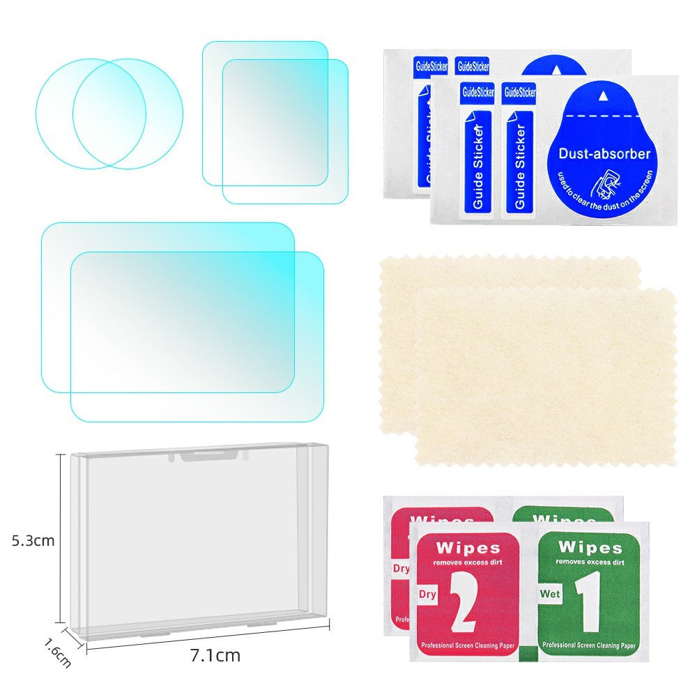 BRDRC 2 Set Tempered Glass Film for DJI Osmo Action 5 Pro 0.4mm Screen Protector + Lens Protector