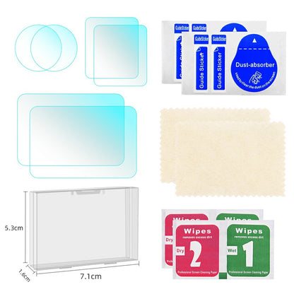 BRDRC 2 Set Tempered Glass Film for DJI Osmo Action 5 Pro 0.4mm Screen Protector + Lens Protector