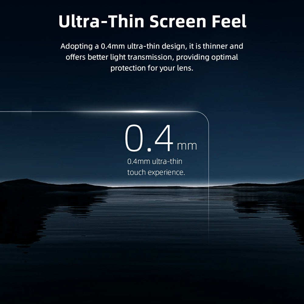 BRDRC 2 Set Tempered Glass Film for DJI Osmo Action 5 Pro 0.4mm Screen Protector + Lens Protector