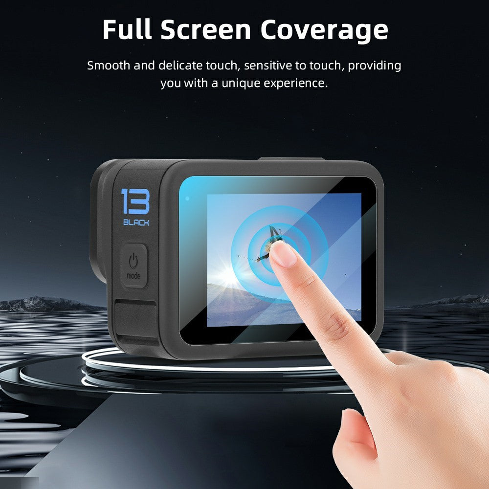 BRDRC 2 Set Tempered Glass Film for GoPro Hero 13 0.5mm Screen Protector + Lens Protector